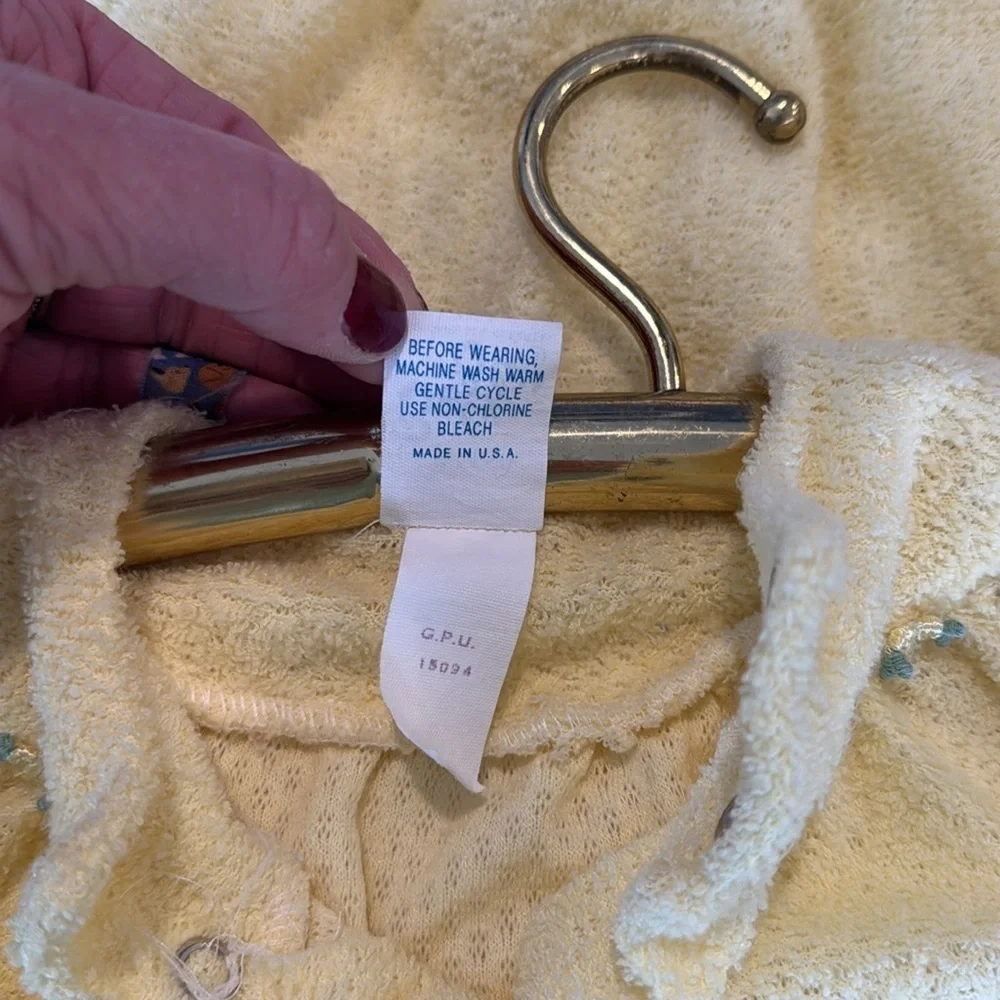 Baby Bliss size 6 months vintage baby night gown yellow